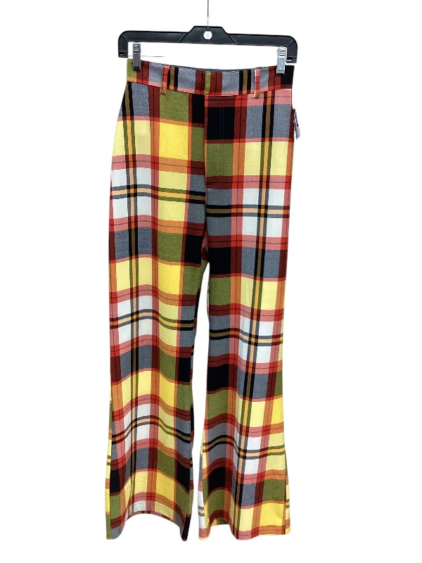 Pants Wide Leg By Free People In Plaid Pattern, Size: 2