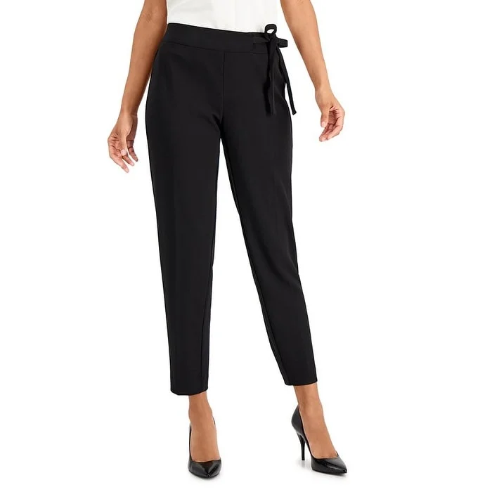 Kasper Women's Side Tie Pants Black Size Small