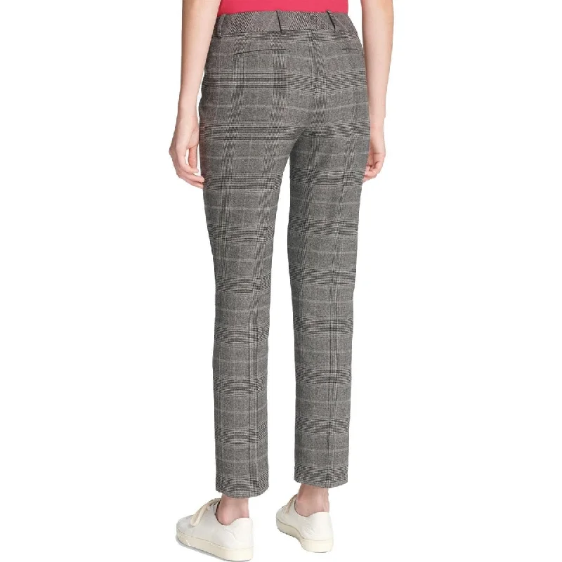 Calvin Klein Women's Plaid Ankle Pants Gray Size 16