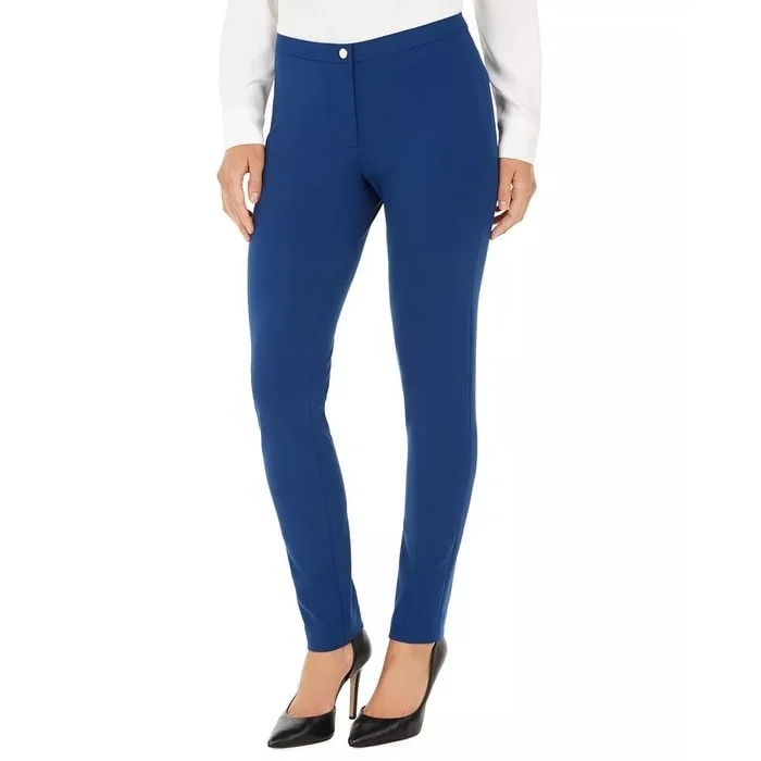 Calvin Klein Women's Scuba Crepe Pants Blue Size 4