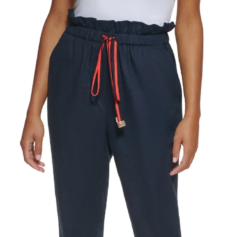Dkny Women's Drawstring Pants Blue Size 4