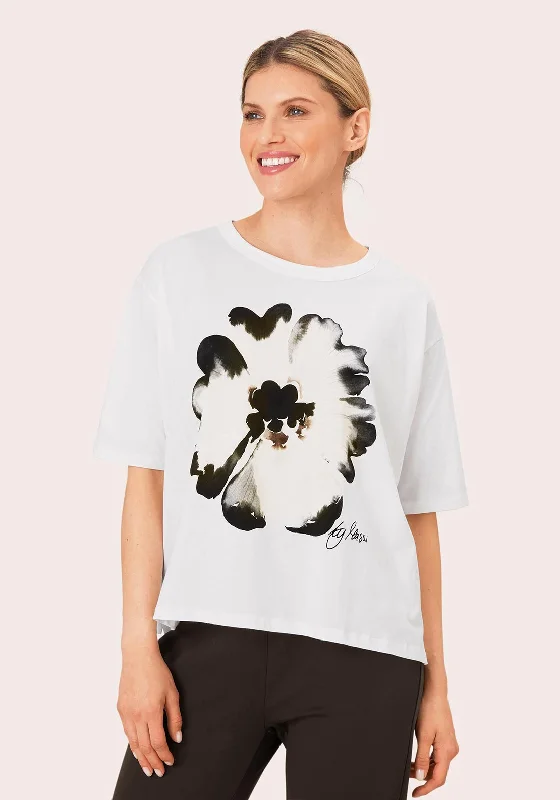 Masai Doreann Flower Print Relaxed T-Shirt, White