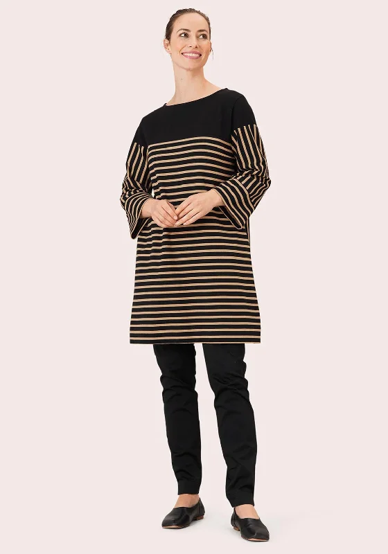 Masai Gejala Striped Tunic Top, Travertine