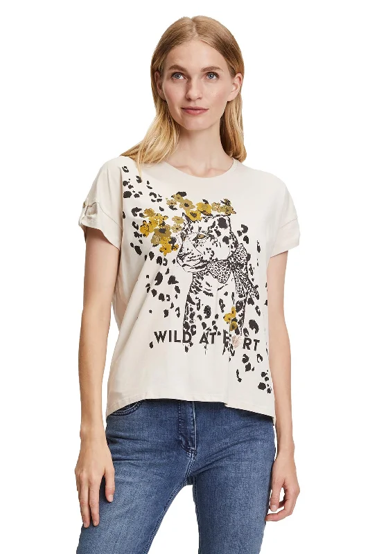 Betty Barclay Leopard Graphic T-Shirt, Beige