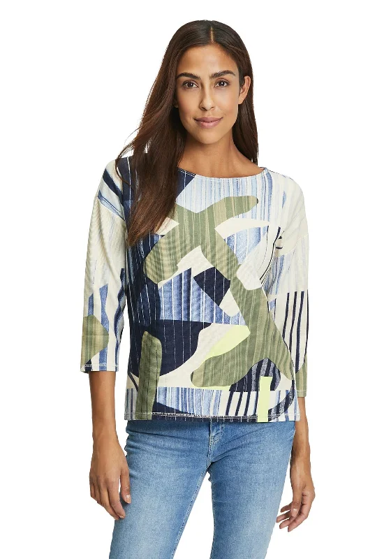 Betty Barclay Patterned Rib Knit Top, Multi
