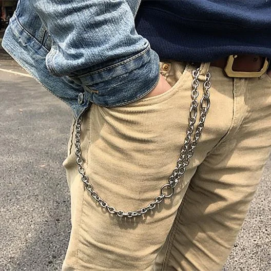 Solid Stainless Steel Cool Punk Rock Wallet Chain Biker Trucker Wallet Chain Trucker Wallet Chain for Men Solid Stainless Steel Cool Punk Rock Wallet Chain Biker Trucker Wallet Chain Trucker Wallet Chain for Men