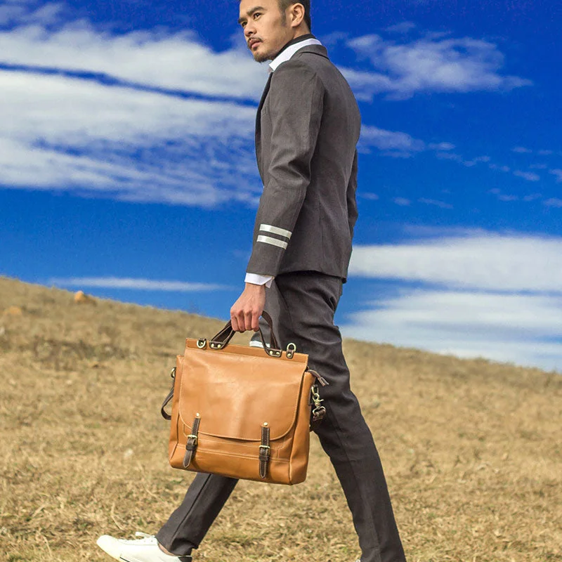 Leather Mens Black Tan Briefcase Shoulder Bag Handbag Messenger Bag Business Bag for Men Leather Mens Black Tan Briefcase Shoulder Bag Handbag Messenger Bag Business Bag for Men