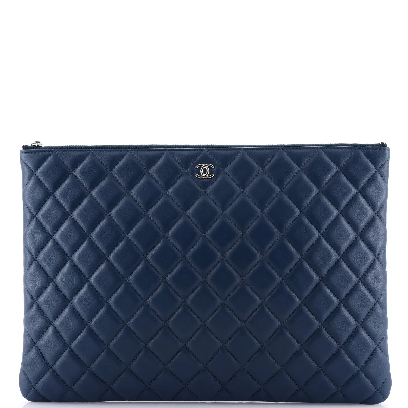 O Case Clutch Quilted Lambskin Large