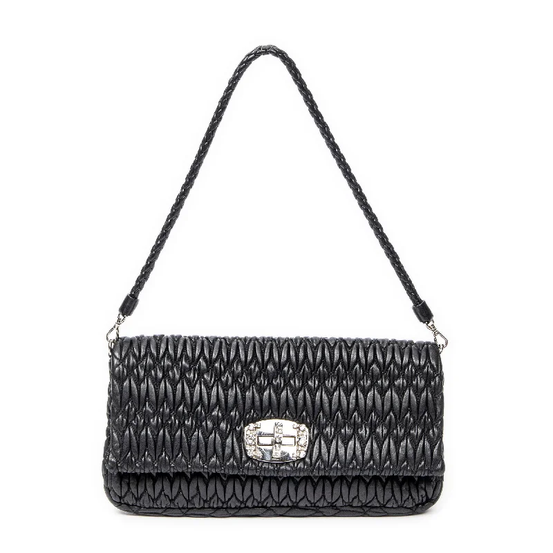 Small Crystal Chain Flap Clutch