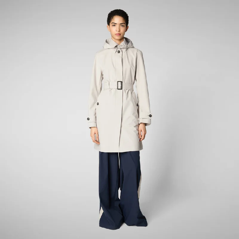 Woman's coat jackie in rainy beige
