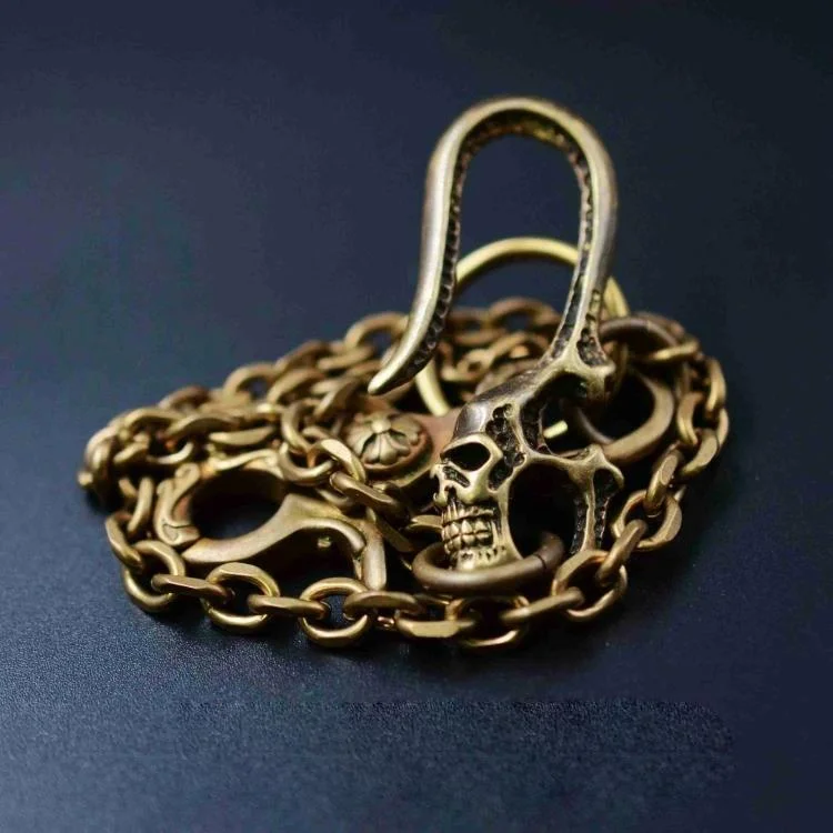 Solid Brass Cool Punk Rock Skull Wallet Chain Biker Trucker Wallet Chain Trucker Wallet Chain for Men Solid Brass Cool Punk Rock Skull Wallet Chain Biker Trucker Wallet Chain Trucker Wallet Chain for Men