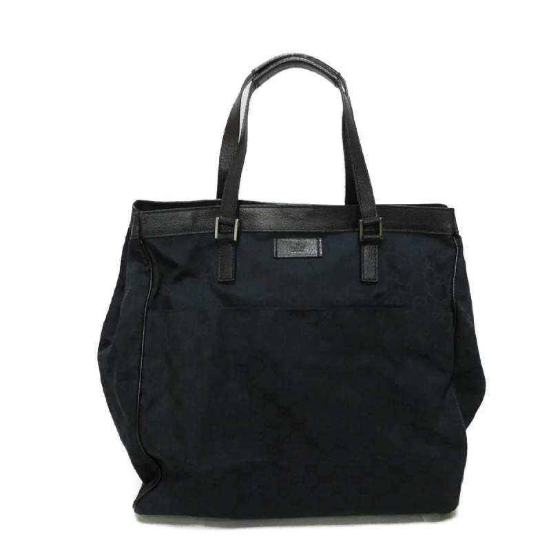 Gucci  Gg Canvas Leather Tote Bag (Pre-Owned)