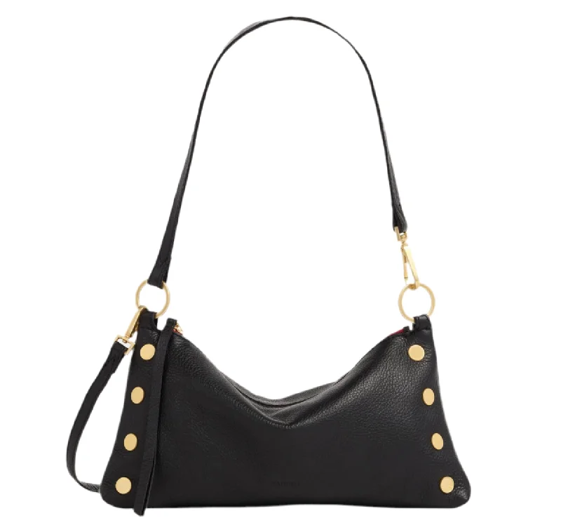 Black Leather w/Gold Hardware and Red Zip