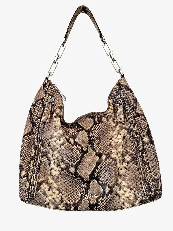 Michael Kors Matilda Embossed-leather Shoulder
