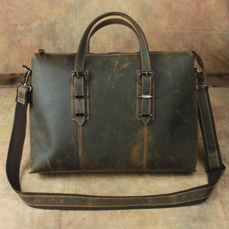 Cool Dark Brown Leather Men Vintage Briefcase 13inch laptop Shoulder Bag Work Bag For Men Cool Dark Brown Leather Men Vintage Briefcase 13inch laptop Shoulder Bag Work Bag For Men
