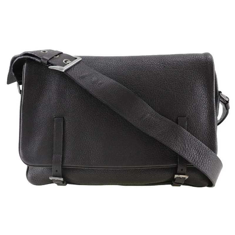 Prada  Leather Messenger Bag Shoulder Bag (Pre-Owned)