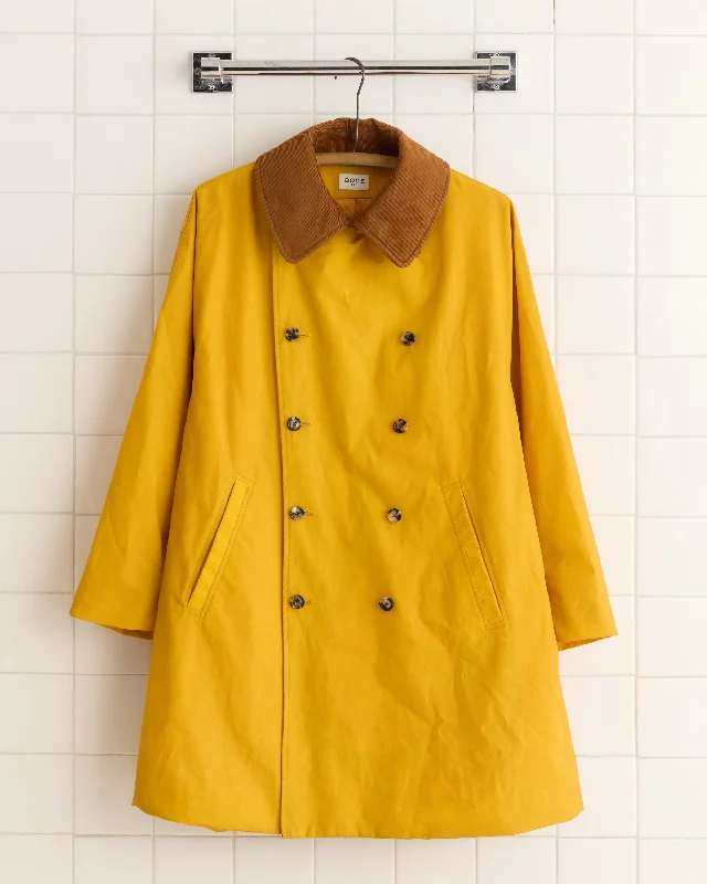 Waxed Peacoat - Yellow