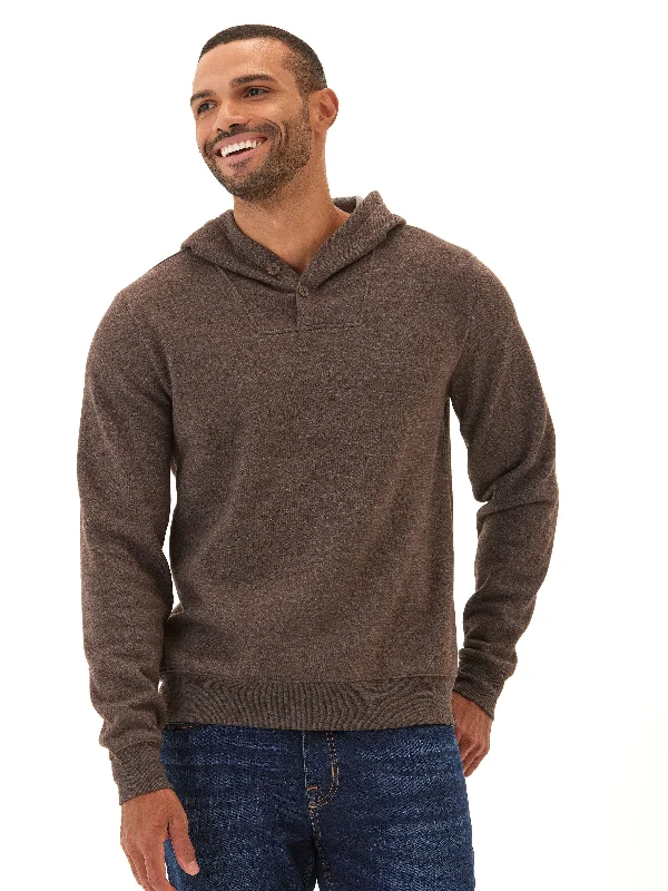 Kieran Triblend Fleece Henley Hoodie