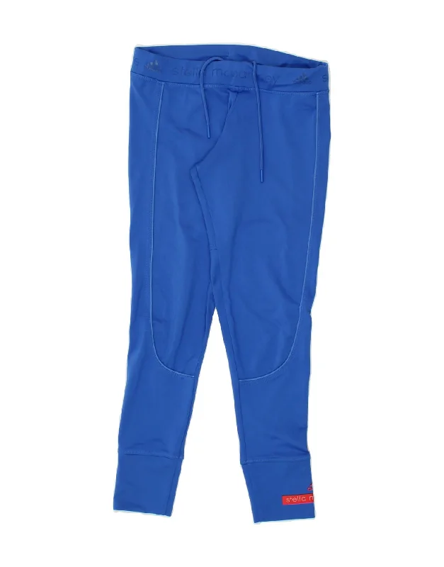 ADIDAS Womens Stella McCartney Tracksuit Trousers Joggers UK 8 Small Blue