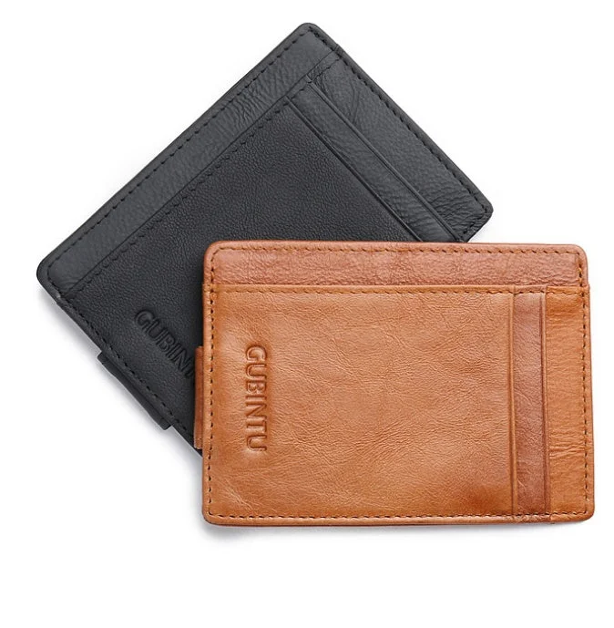 Fashion Men Magnet Money Clip Thin Credit Card Holder Genuine Leather Front RFID Pocket Wallet Blocking Fashion Men Magnet Money Clip Thin Credit Card Holder Genuine Leather Front RFID Pocket Wallet Blocking