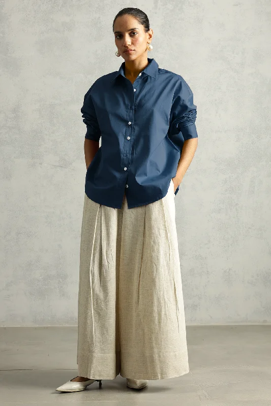 Martina Oversized Shirt : Midnight Navy