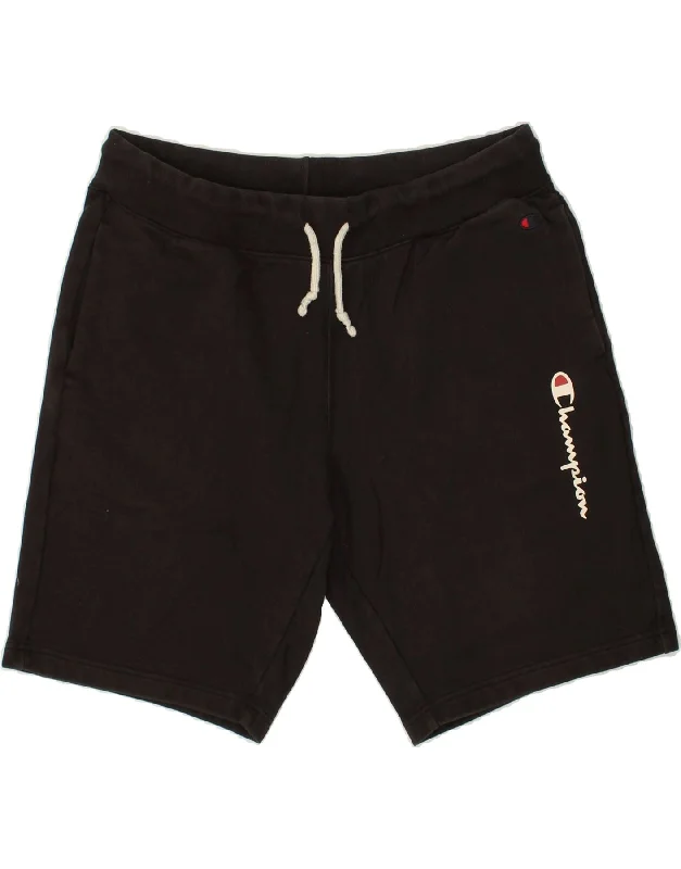 CHAMPION Mens Graphic Sport Shorts XL Black Cotton