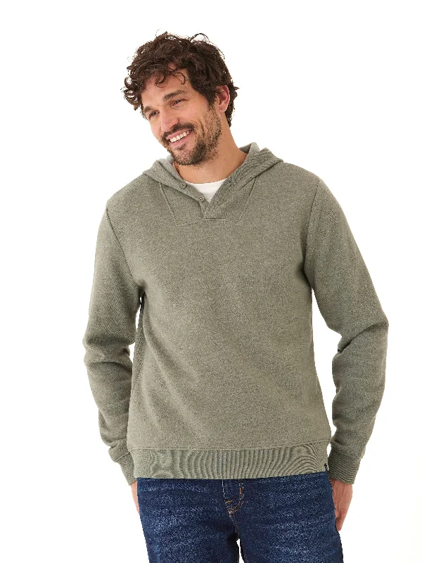 Kieran Triblend Fleece Henley Hoodie