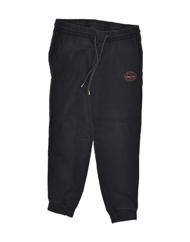 JACK & JONES Mens Tracksuit Trousers Joggers Medium Navy Blue Cotton