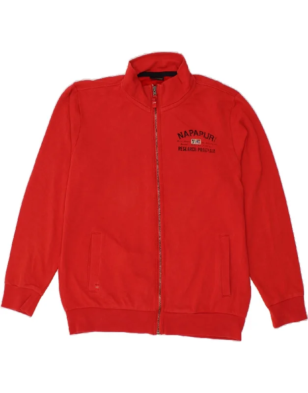 NAPAPIJRI Womens Tracksuit Top Jacket UK 18 XL Red Cotton