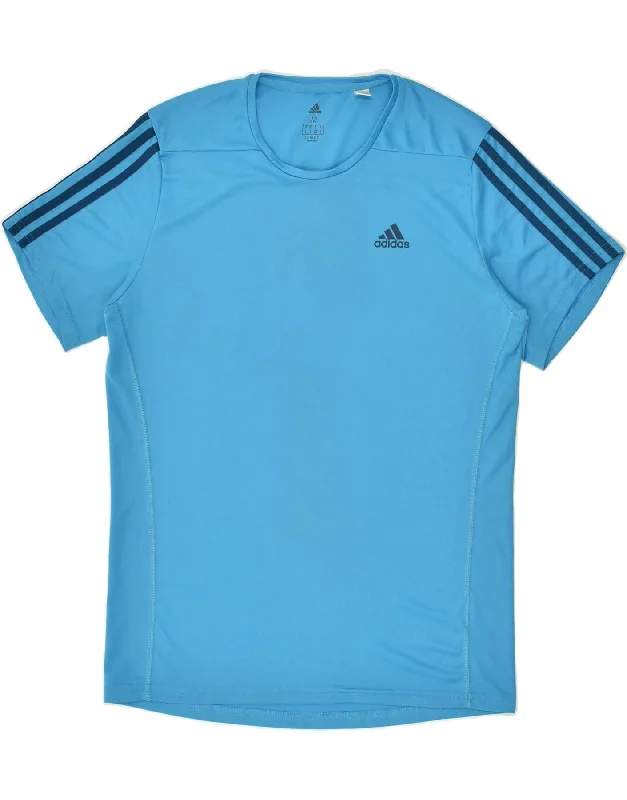ADIDAS Mens Climalite Graphic T-Shirt Top Medium Blue