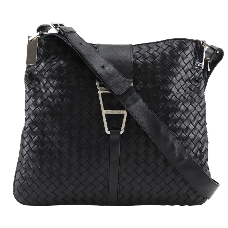 BOTTEGAVENETA Shoulder Bag lambskin black INTRECCIATO