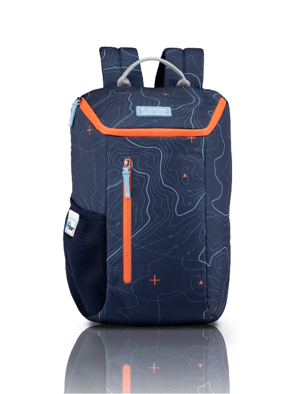 uppercase Printed Compact 15" Laptop Bag Water Repellent College Bag 19L Blue