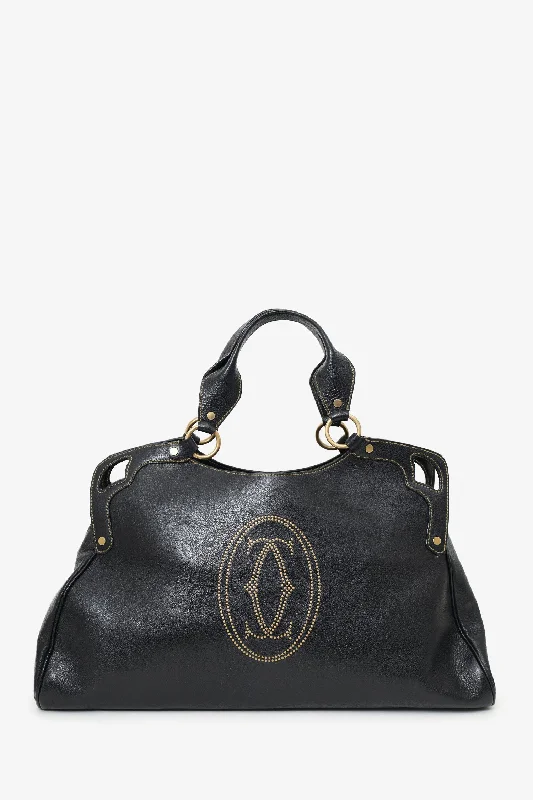 Cartier Black Leather Large Marcello de Cartier Bag