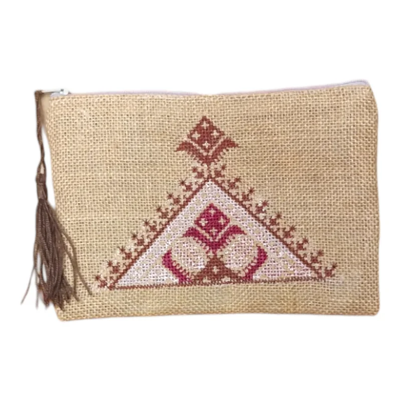 Traditional embroidered Moroccan pouch