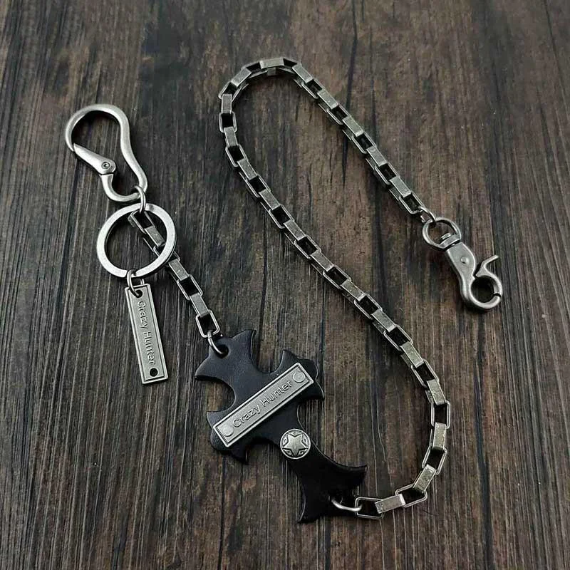 24'' Cross Biker Wallet Chain Mens Silver Long Pants Chain Mens Jeans Chain