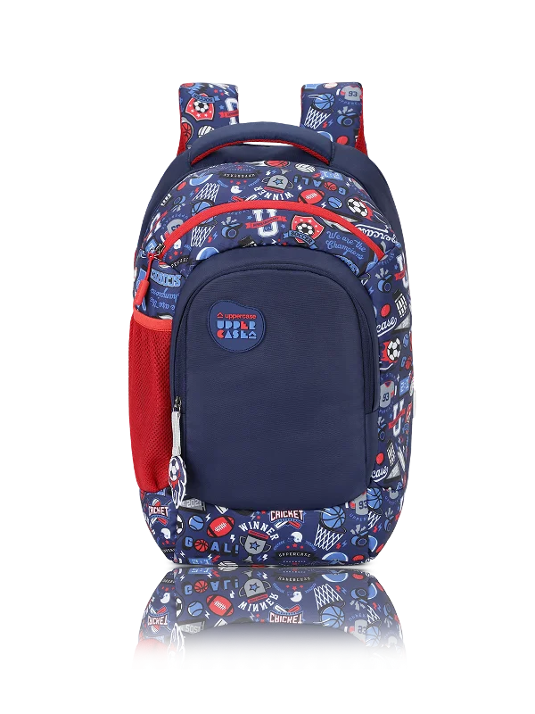 uppercase Sprout 01 School Backpack with Puffy Ears for Boys Girls 30L Navy Blue