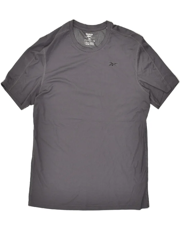 REEBOK Mens T-Shirt Top Medium Grey Polyester