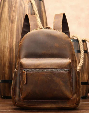 Brown Leather Men's 13 inches Large Computer Backpack Large Brown Travel Backpack Brown Large College Backpack For Men Brown Leather Men's 13 inches Large Computer Backpack Large Brown Travel Backpack Brown Large College Backpack For Men