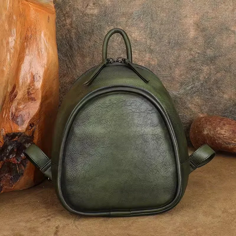 Women's Mini Leather Backpack Womens Rucksack Bag
