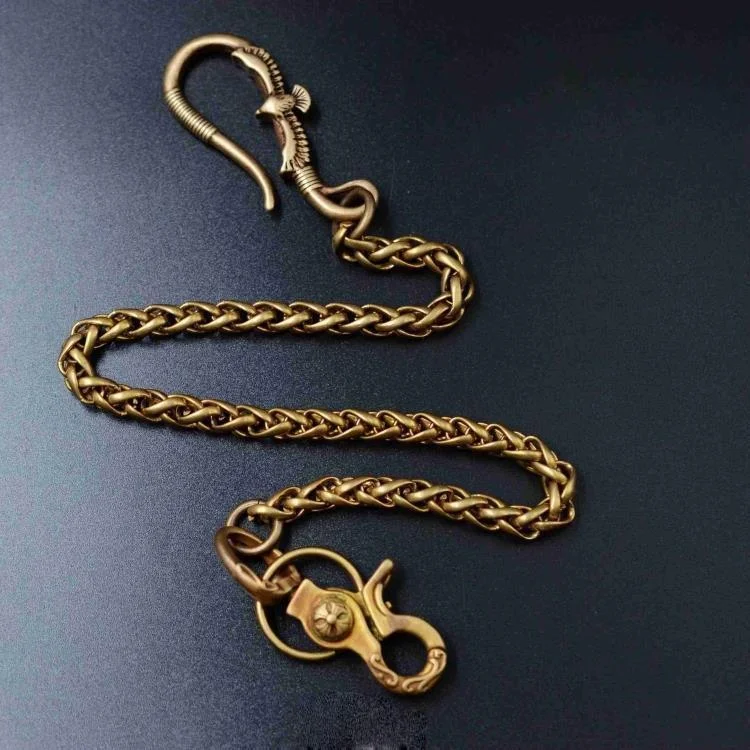 Solid Brass Cool Punk Rock Wallet Chain Biker Trucker Wallet Chain Trucker Wallet Chain for Men Solid Brass Cool Punk Rock Wallet Chain Biker Trucker Wallet Chain Trucker Wallet Chain for Men