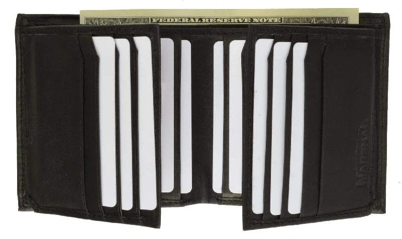 Bifold Business Credit Card Case Leather Wallet 2192 CF