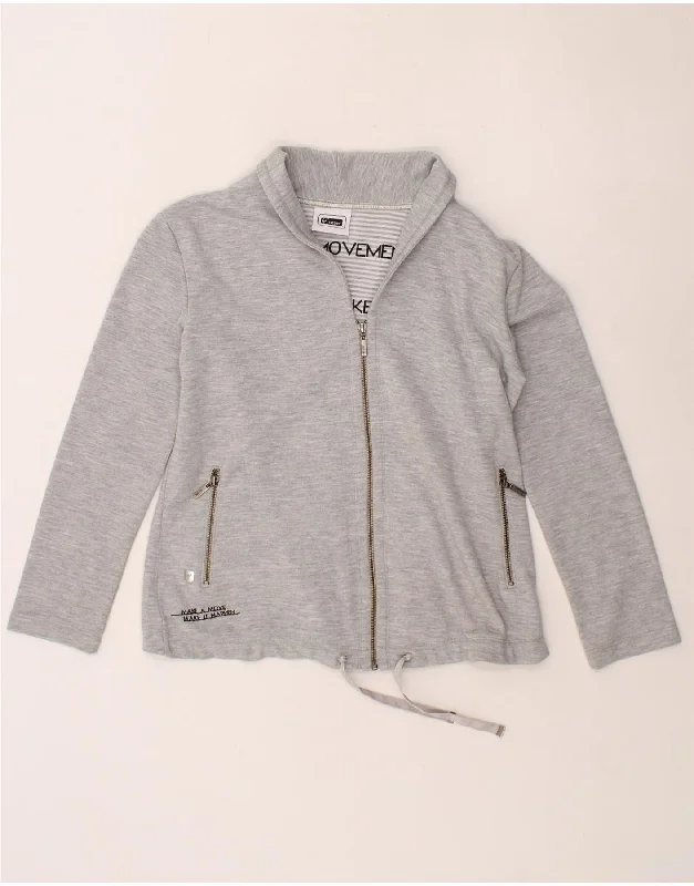 FREDDY Womens Tracksuit Top Jacket UK 10 Small Grey Cotton