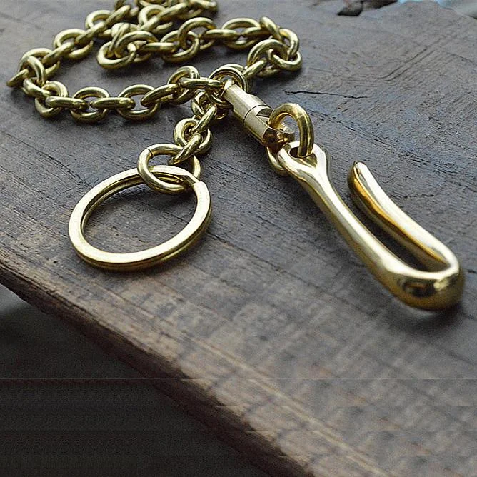 Solid Brass Cool Punk Rock Wallet Chain Biker Trucker Wallet Chain Trucker Wallet Chain for Men Solid Brass Cool Punk Rock Wallet Chain Biker Trucker Wallet Chain Trucker Wallet Chain for Men