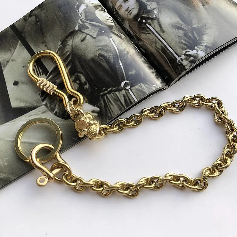 Solid Brass Cool Punk Rock Skull Wallet Chain Biker Trucker Wallet Chain Trucker Wallet Chain for Men Solid Brass Cool Punk Rock Skull Wallet Chain Biker Trucker Wallet Chain Trucker Wallet Chain for Men