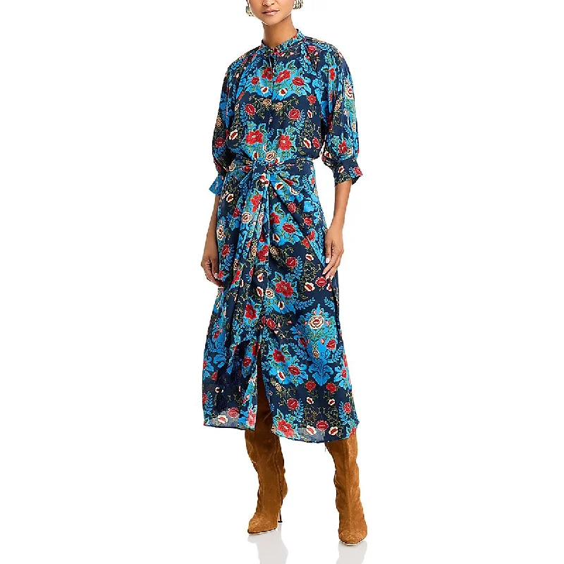 FARM Rio Womens Floral Print  Midi Dress