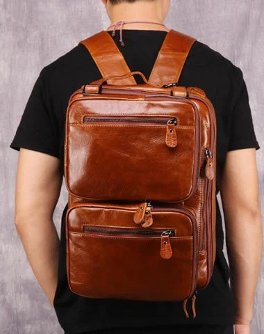 Cool Leather Black Mens Large Brown Travel Backpack 14inch Dark Brown Briefcase Backpack Laptop Backpack for Men Cool Leather Black Mens Large Brown Travel Backpack 14inch Dark Brown Briefcase Backpack Laptop Backpack for Men