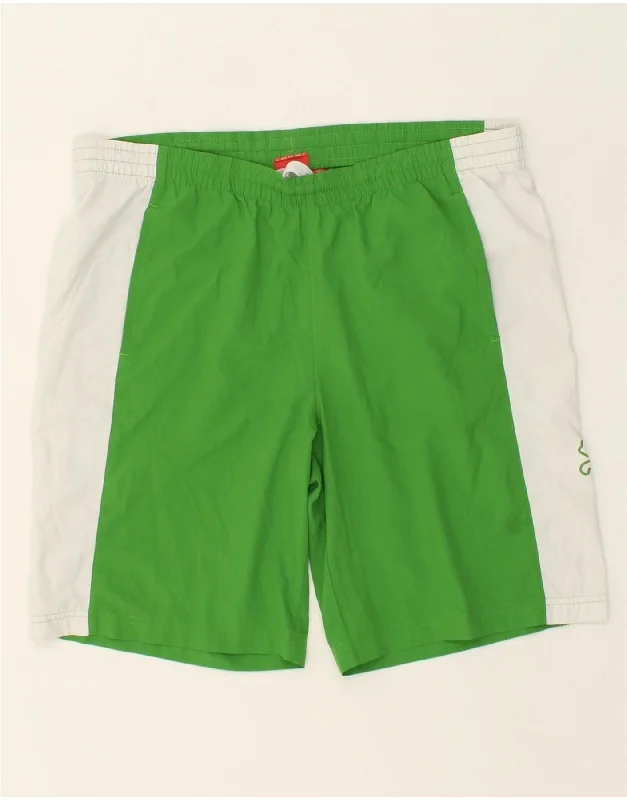 PUMA Mens Graphic Sport Shorts Medium Green Colourblock