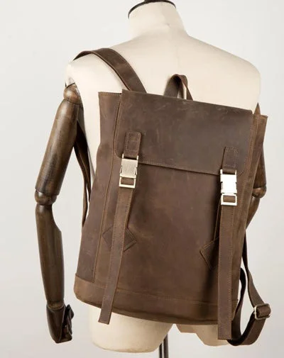 Casual Dark Brown Leather Mens 14 inches School Backpacks Satchel Backpack Computer Backpack for Men Casual Dark Brown Leather Mens 14 inches School Backpacks Satchel Backpack Computer Backpack for Men