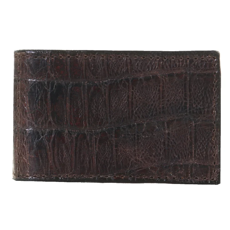 MC144 - Brown Knife Tail Gator Print Money Clip