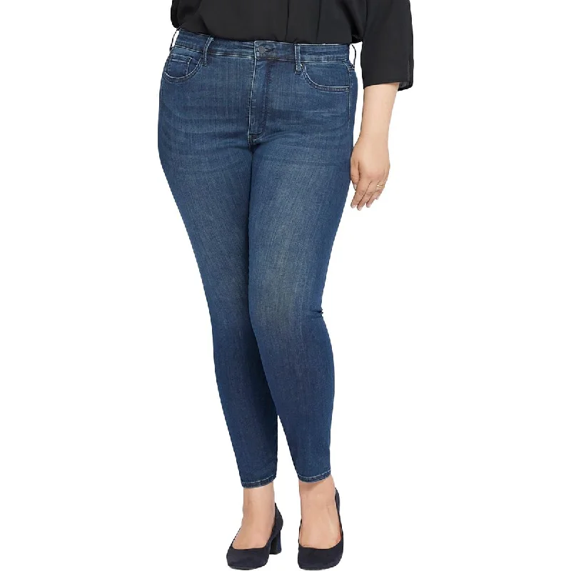 NYDJ Womens Plus Ami High-Rise Denim Skinny Jeans